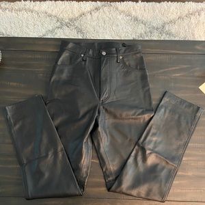 Leather Wrangler pants